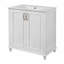 Ensemble de meuble-lavabo sur pied 30 po avec lavabo en céramique, meuble-lavabo autoportant avec tiroir caché, armoire de rangement pour la salle de bain