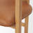 Alisha Curved Back Tan Leather Tripod Frame Dining Armchair-495217443