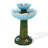 Audhumbla Solar Powered 28.35'' 2-Tier Flower Resin Birdbath Outdoor Fountain with Lights