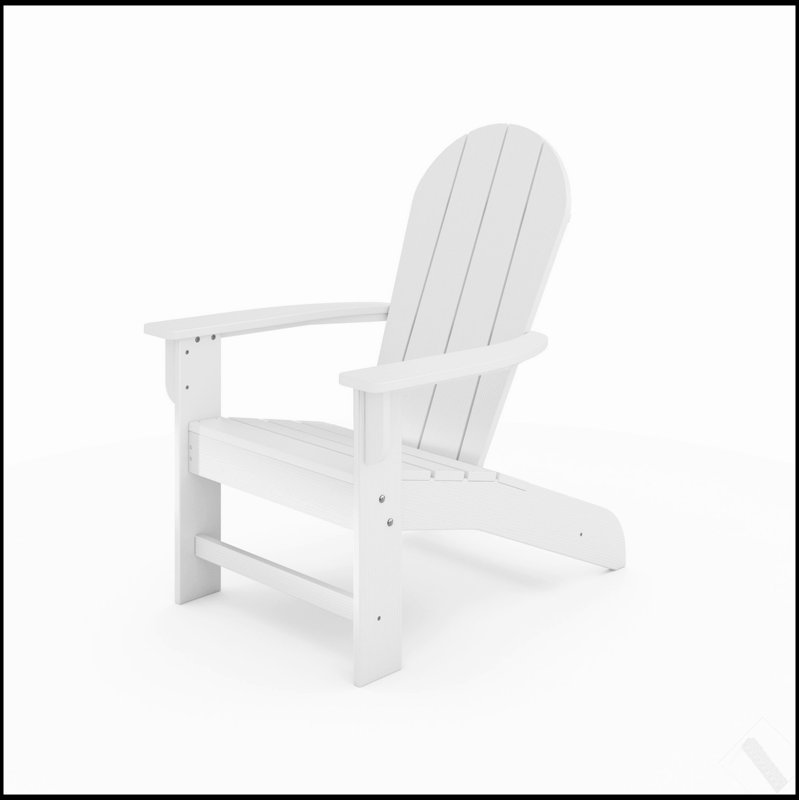 Adirondack Chair – Premium HDPE Poly Lumber For Pool, Patio, And Garden Elegance, Durable And Low-Maintenance, White