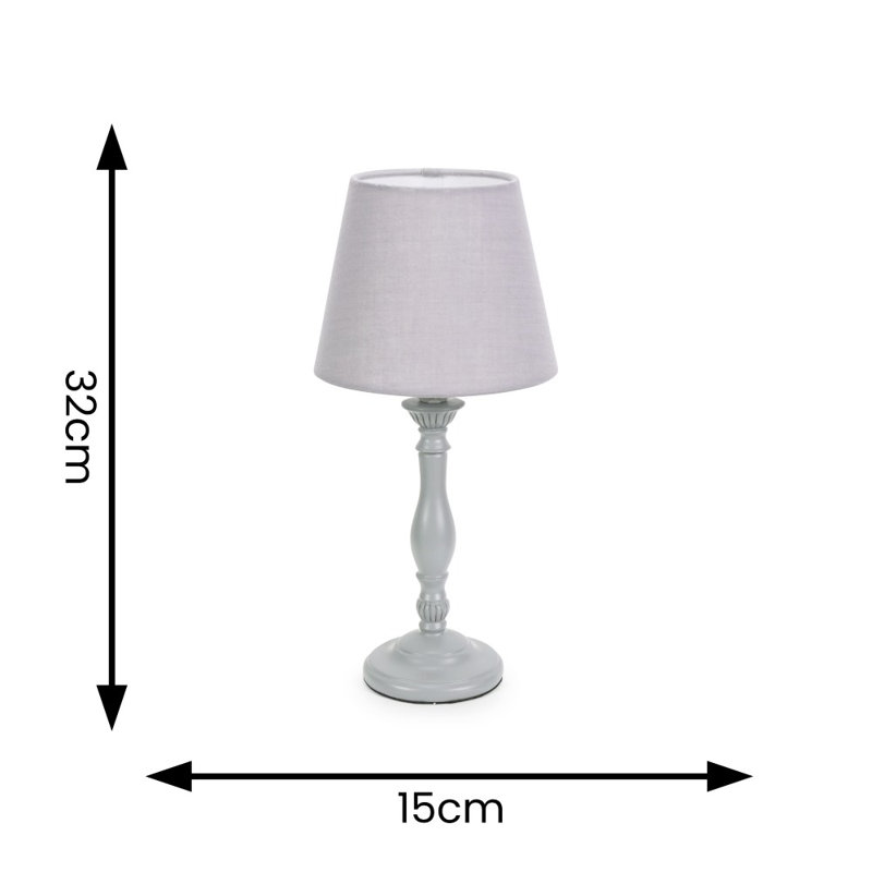 Darian Table Lamp, Grey, No