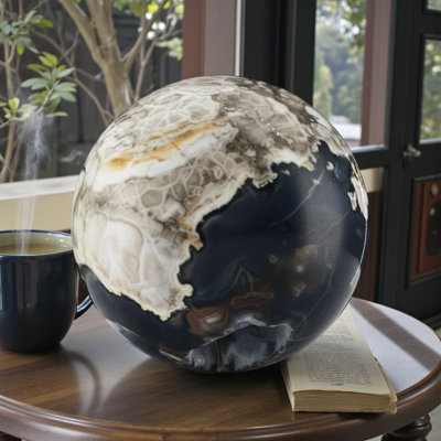 Sphère de luxe en agate volcanique - 7 lb, diamètre de 5,11 po, pierre naturelle