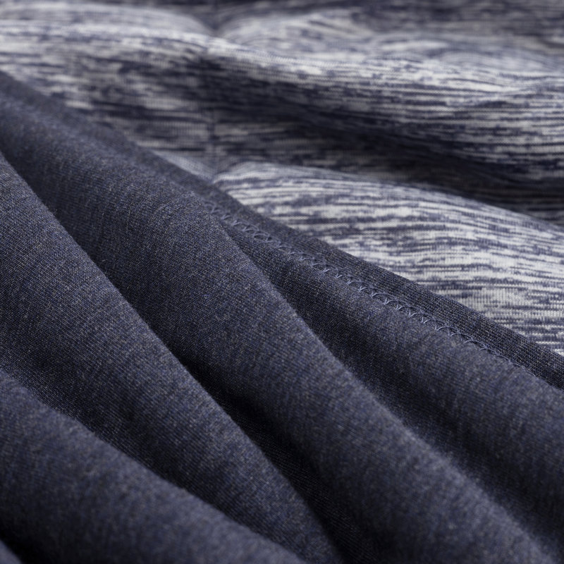 Navy Full/Queen Reversible Cooling Quilt Set