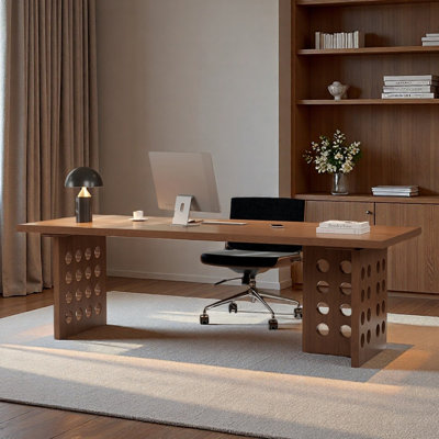 Bureau simple avec surface de travail en bois massif
