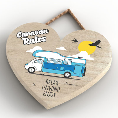 Caravan Rules Blue - Print on MDF