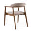 Cohen - Mid-century Modern Tan Fabric + Walnut Dining Chair