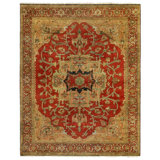 Antique Weave Serapi Wool Oriental Area Rug