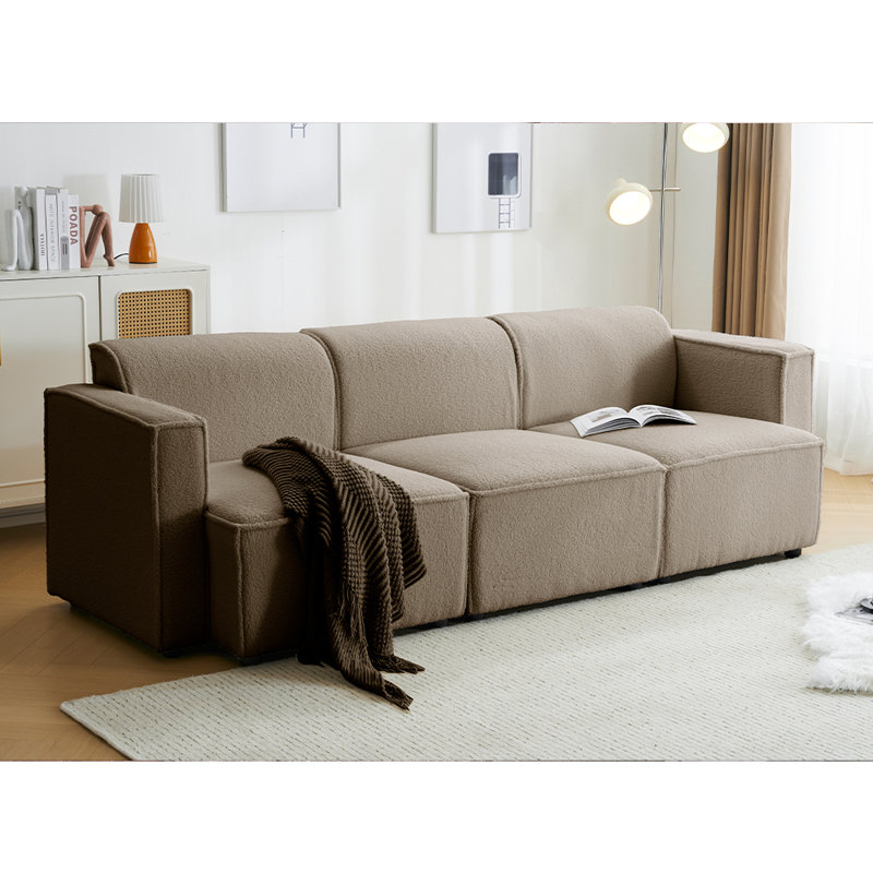 Almaan 3 Seater Sofa, Taupe Fabric