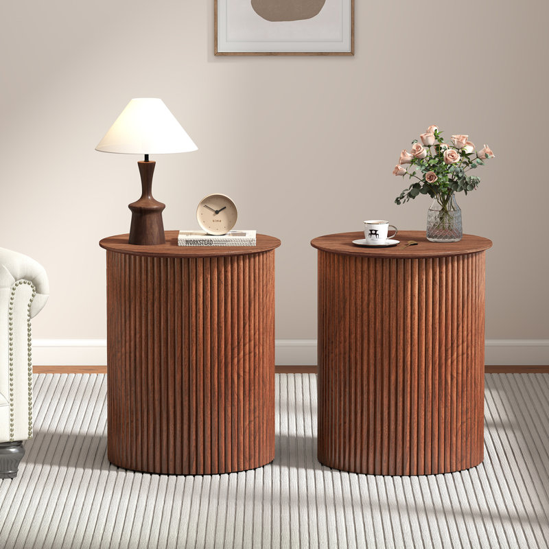 Ensemble de table de bout, Noyer
