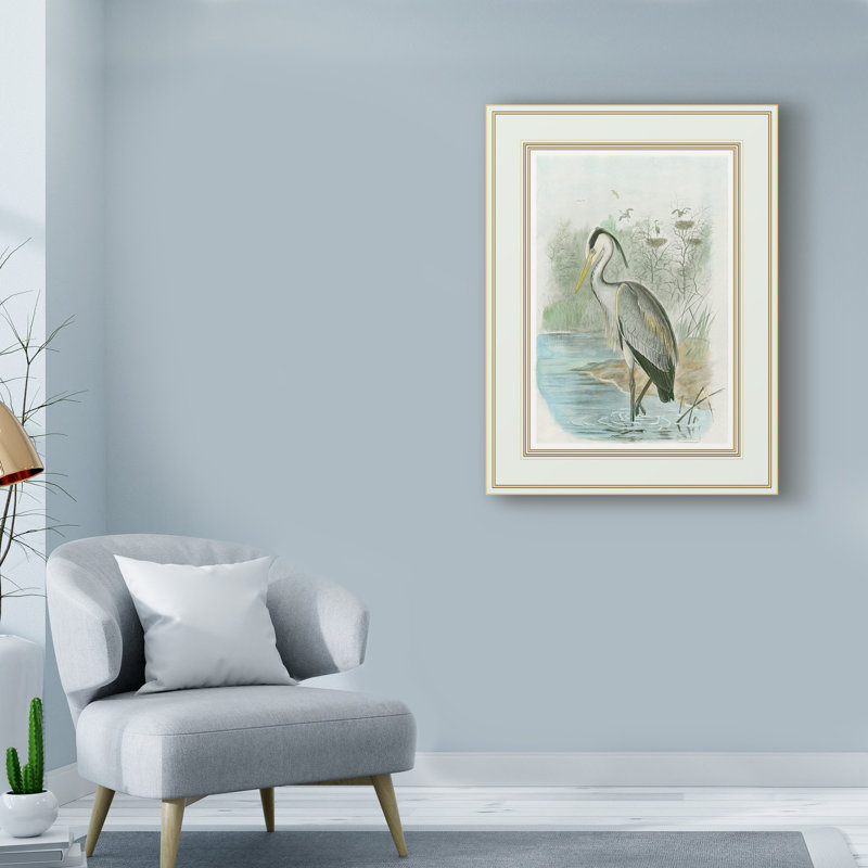 « common héron », reproduction sur toile tendue, H 19 po x l 14 po x P 2 po