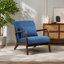 Chaise d'appoint Mid-Century moderne avec structure en bois, chaises de salon rembourrées avec coussin de taille, fauteuil de lecture pour véranda de chambre à coucher-290628135-270559288-270559291