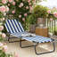 Chaise longue de bronzage pliante pour l'extérieur
