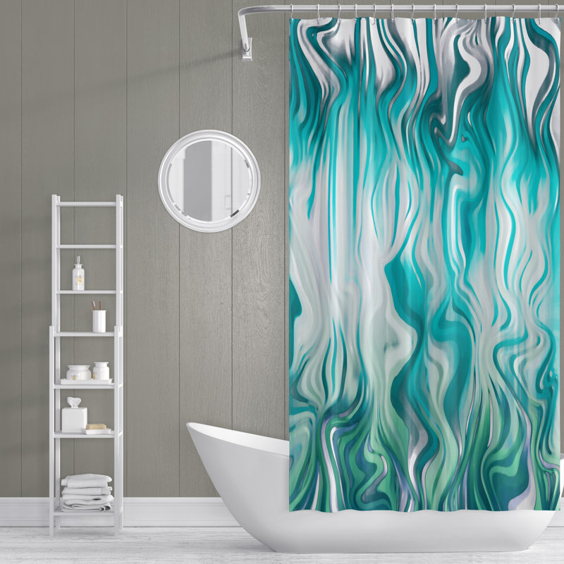 Adamae Abstract Shower Curtain, 72" H x 70" W