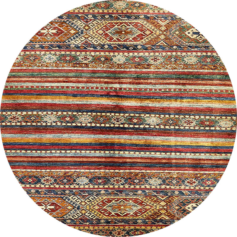 Abstract Indoor Rug, Round 5'