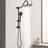 Matte Black Metal Shower System With 10" Rain And Handheld - Comfortable Bath Head & Resists Everyday Scratches