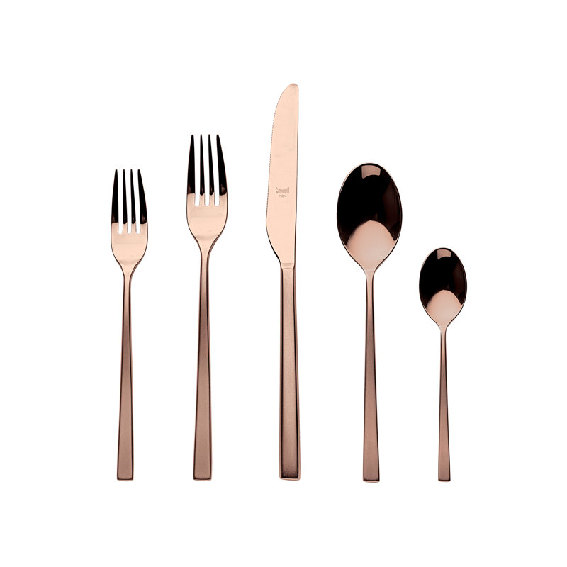 MEPRA Atena Stainless Steel Flatware Set, Frozen Bronze