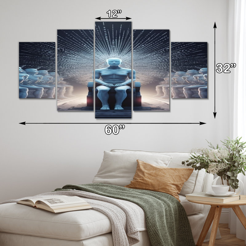 Tonquin - Décoration murale robot - 5 panneaux