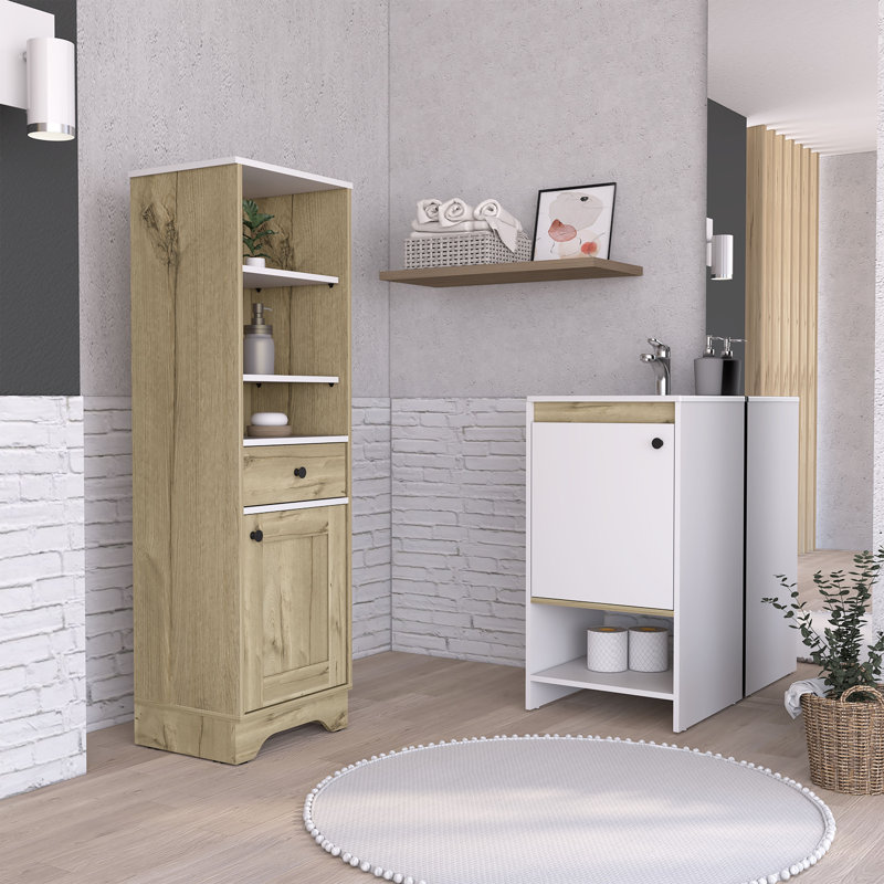 Adwik Freestanding Bathroom Storage Furniture Set