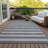 Washable Striped Indoor / Outdoor Rug-1836493764