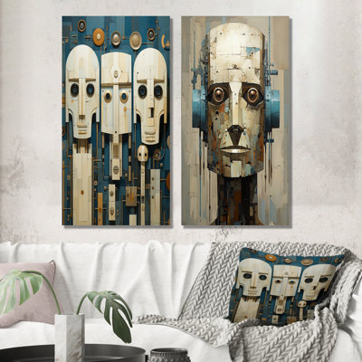 L'art de la robotique - ensemble de 2 reproductions d'art mural robot