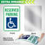 Enseigne de stationnement en aluminium H 18 po x l 12 po Handicap