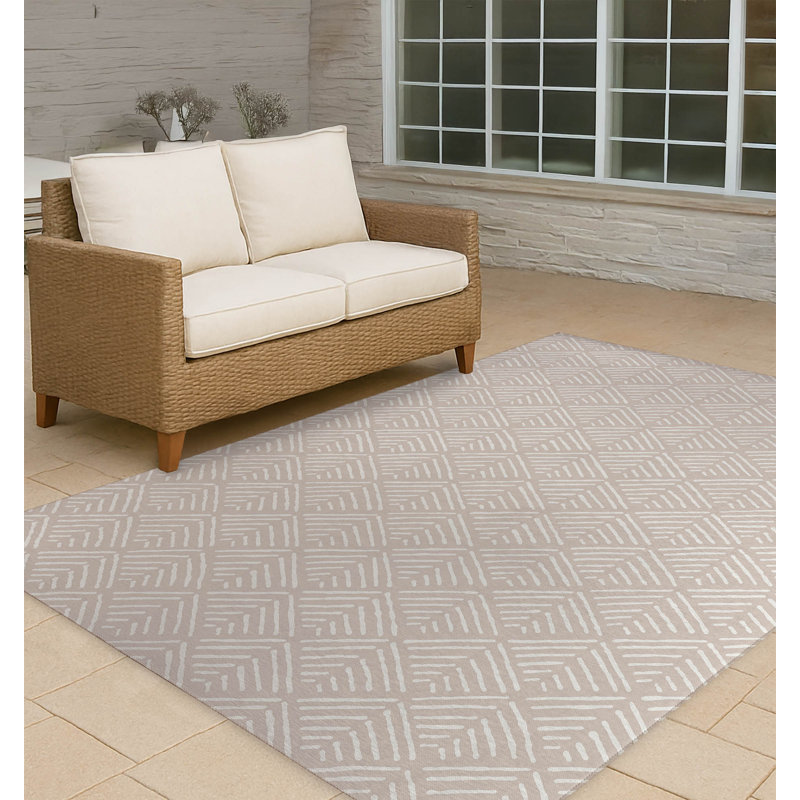 Tribal Dreamer Non-Slip Outdoor Rug, Rectangle 4' x 6'