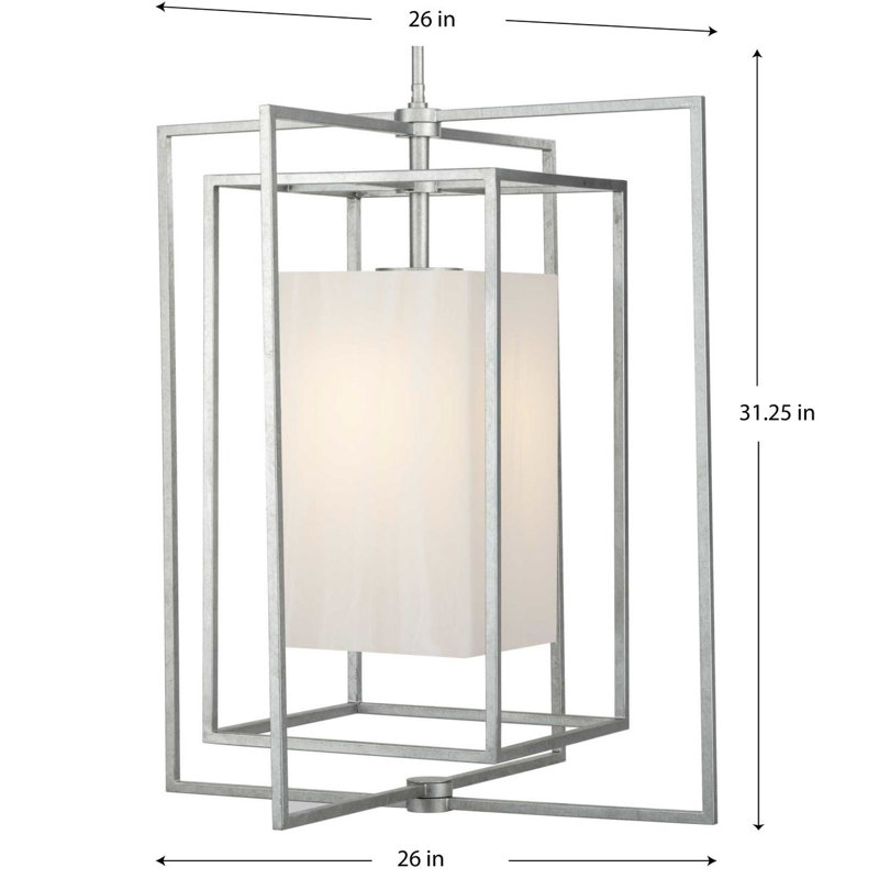 Luminaire suspendu d'extérieur 1 lumière H 31,25 po Shadmore, Galvanisé