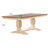  5-Piece Solid Wood Rectangle Extendable Dining Set In Cream & Brown With Gear Driven 18" Takeout Leaf (seats 4-6 people)-1096473295-1096473293-1096473294