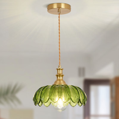 Luminaire suspendu en laiton 1 lumière Junathean