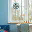 Panneau de vitrail rond 12 "H Ladybugs