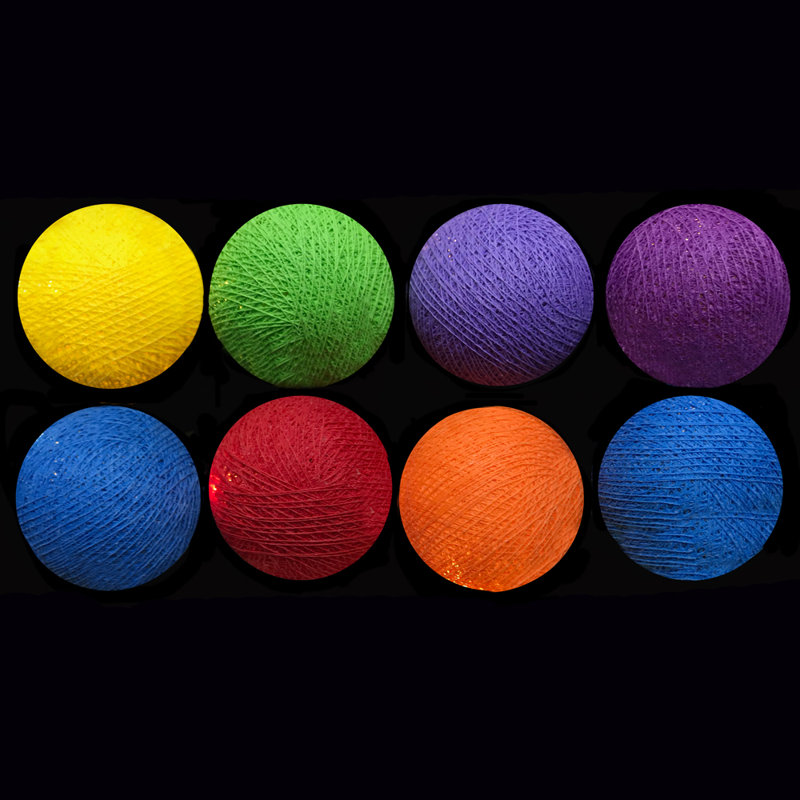 Misti LED Cotton Ball String Light, 20 Lamps - 5 Metre Long