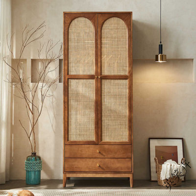 Simple Rattan Wardrobe