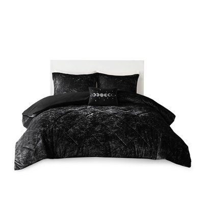 Housse de couette en velours simple / simple TG - conception rosée, fermeture à boutons, attaches de coin intérieures faciles à entretenir pour plus de stabilité