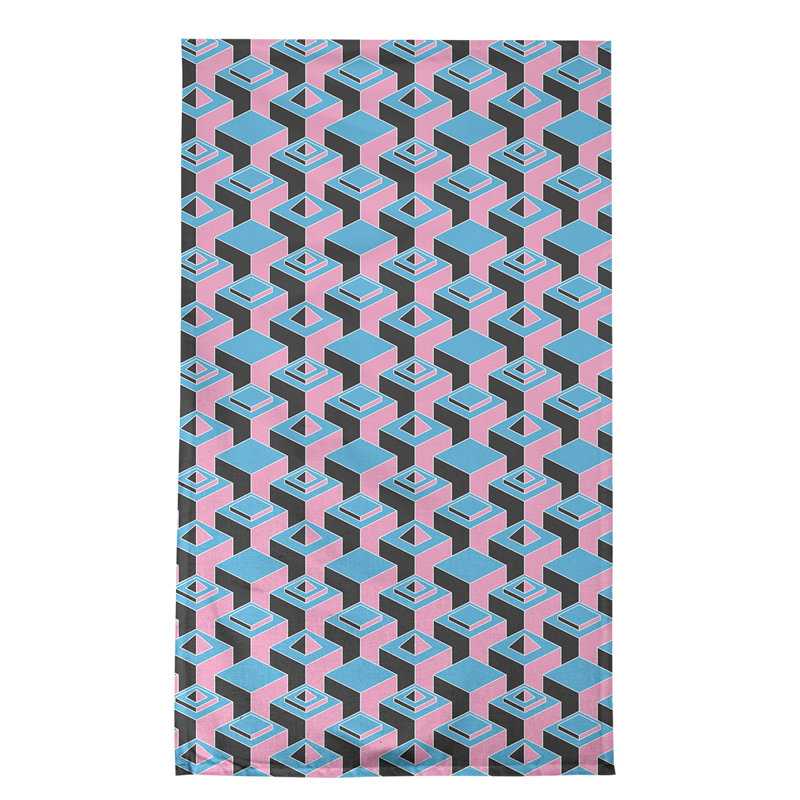 Patricia Geoffrey Tea Towel Kitchen Towel, Pink/Gray, Cotton Twill