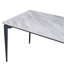 Table de bricolage en papier fritté brillant avec pieds noirs, 6 à 8 places assises
