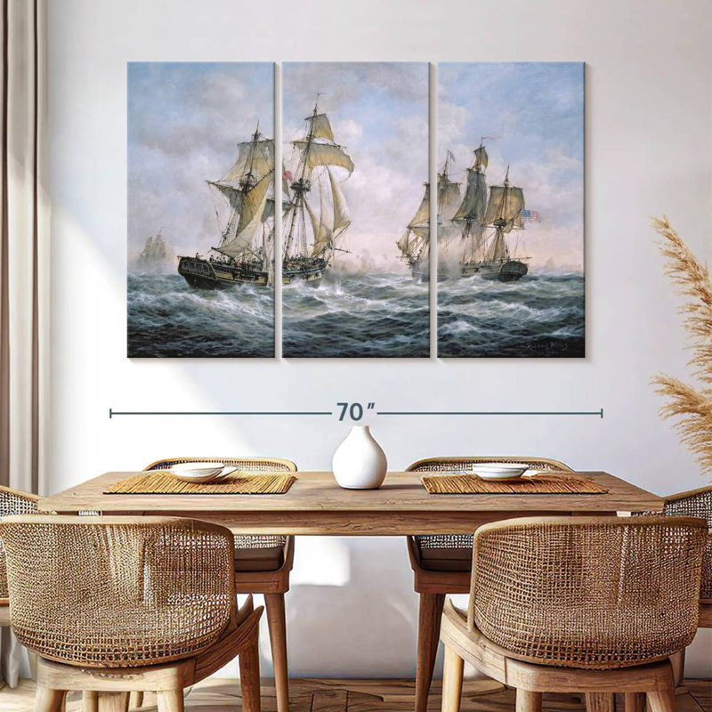 Mait Action Between U.S. Wasp And H.M. Frolic, 42" H x 65" W
