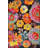 Black Themed Mixed Color Floral Woven Base Washable Carpet-1338482923