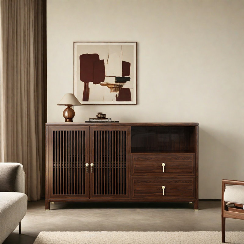 Buffet en bois massif clair luxueux