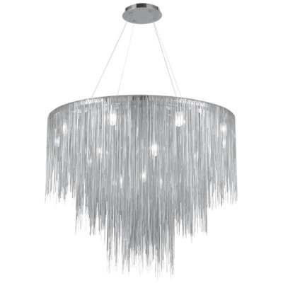 Light Crystal Tiered Fontaine Avenue Round Chandelier