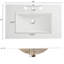 Meuble-lavabo en céramique brun foncé de 30 po, tiroirs à extension, fonction de fermeture en douceur, aspect cannelé fabriqué à la main pour les espaces de bain décontractés avec lavabo, glissières de tiroir, abat-jour brun, double organisation-1867399473