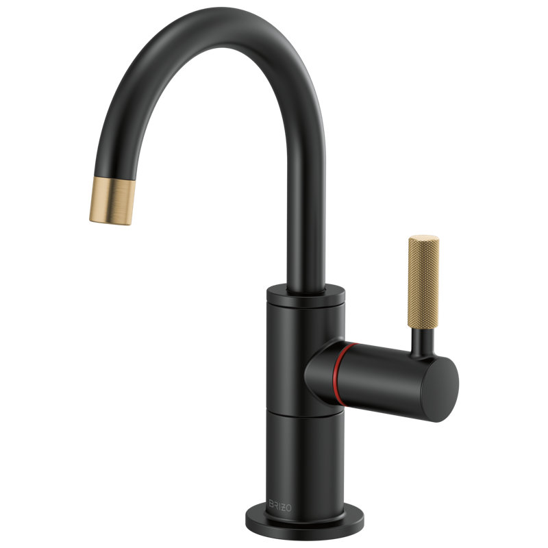 Litze® Instant Hot Faucet, Matte Black/Luxe Gold