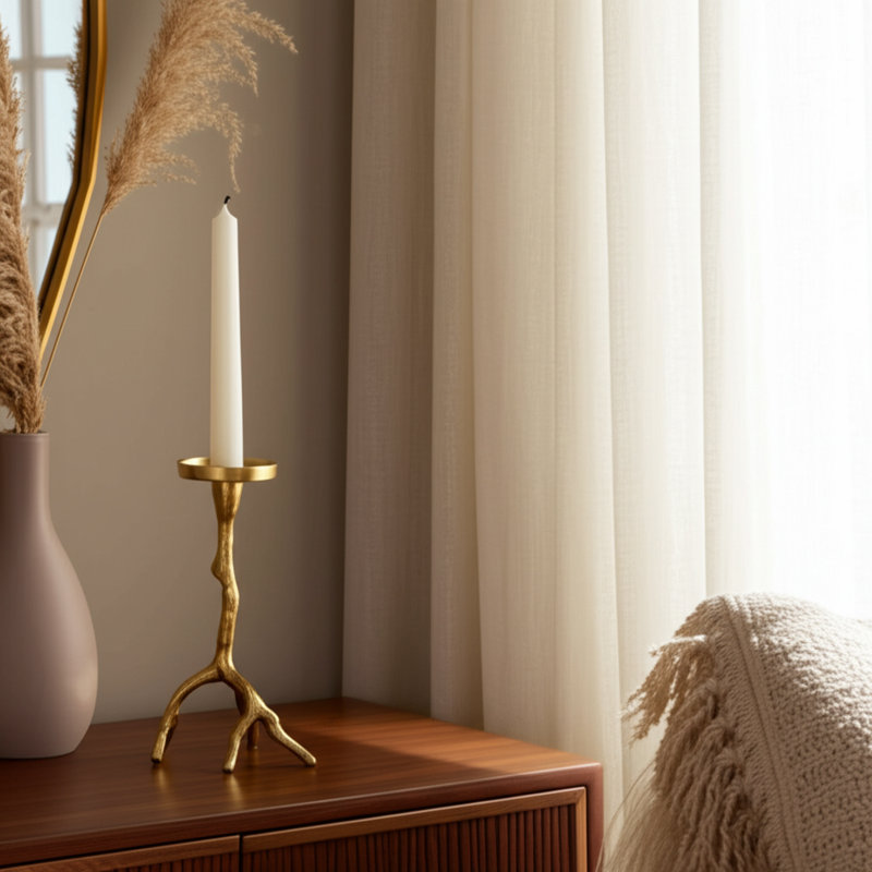 Pillar Candle Holder, 10'' H X 7'' W X 5'' D
