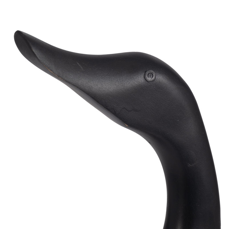 Sculpture de canard fantaisiste avec bottes pour la décoration intérieure - Figurine en bois de bambou et objets décoratifs pour la cuisine ou les accessoires de bureau - Statues d'intérieur et décorations pour le salon - 20 po
