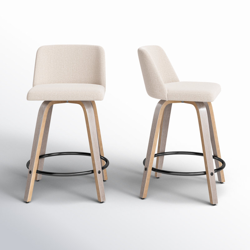 Archaimbaud Swivel Upholstered Counter Stool