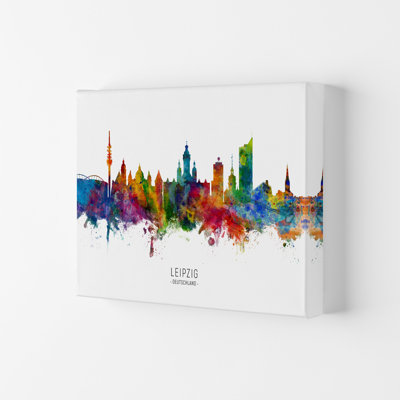 Leipzig Germany Skylineby Michael Tompsett-Graphic Art