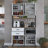 Modern Multi-Purpose Cabinet, Walnut & White, 47.2 x 86.0 x 15.7 inches | 100% Melamine Coated E1 Quality Chipboard | Wall-Mountable, Numerous Shelves & 2 Drawers | Stylish Storage Solution for Home & Office