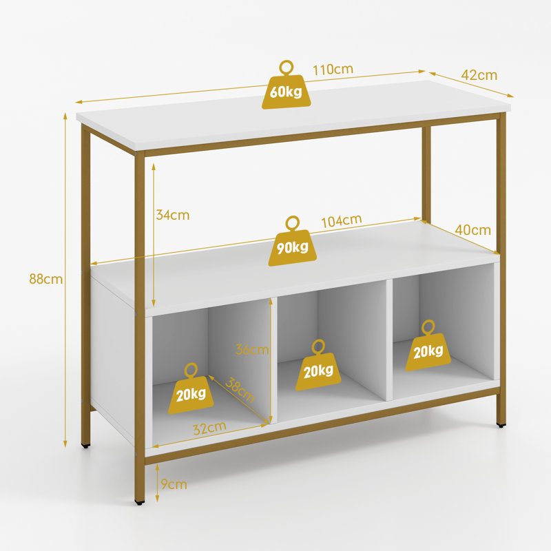 Nahian 110cm Sideboard, White