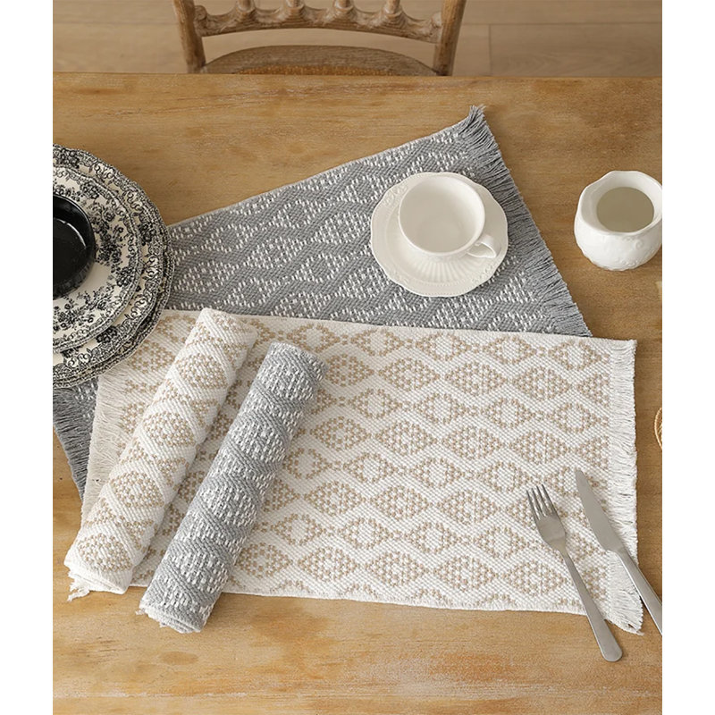 Estavan Polyester Blend Geometric Rectangle, Gray