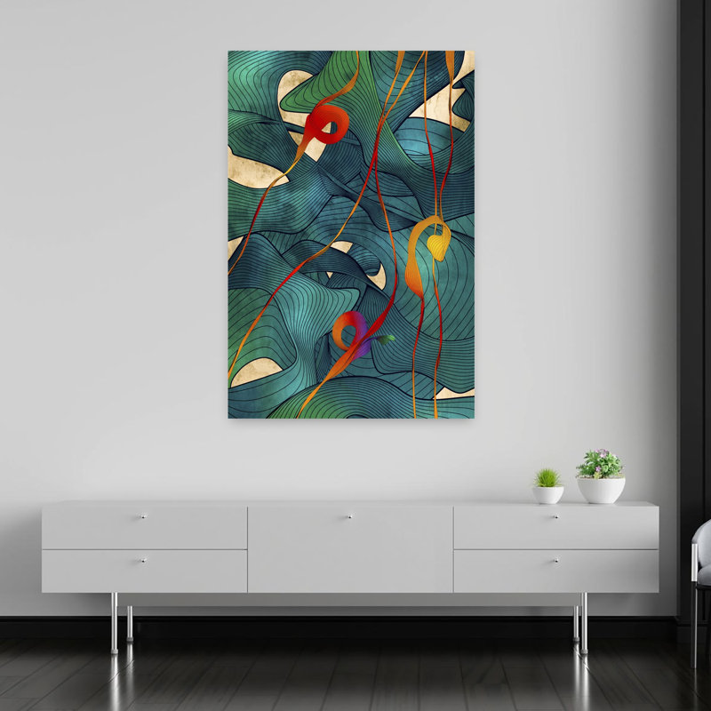 Contemporary Art Abstract Bold Elegant Nature Tropical Art by Angelo Cerantola - Wrapped Canvas Print