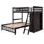 Lit superposé simple en forme de L à 6 tiroirs avec tablettes-2076400145